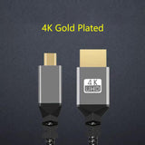 4K Micro HDMI to HDMI Cable 6FT - High-Speed Full HDMI to Micro HDMI Braided Cord, 3D 4K/60Hz, 1080p, Ultra-Durable with 24K Gold-Plated Connectors