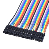 40PCS Multicolored Dupont Wire Breadboard Jumper Wires Ribbon Cables Kit Male to Female, Male to Male, Female to Female