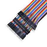 40PCS Multicolored Dupont Wire Breadboard Jumper Wires Ribbon Cables Kit Male to Female, Male to Male, Female to Female