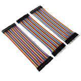 40PCS Multicolored Dupont Wire Breadboard Jumper Wires Ribbon Cables Kit Male to Female, Male to Male, Female to Female