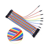 40PCS Multicolored Dupont Wire Breadboard Jumper Wires Ribbon Cables Kit Male to Female, Male to Male, Female to Female