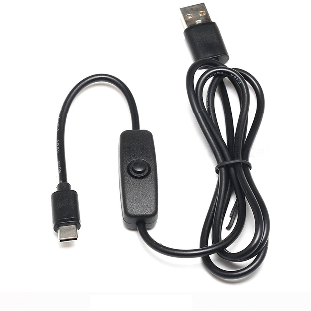 Type-C Power Supply USB Cable with ON Off Button for Raspberry Pi 4B